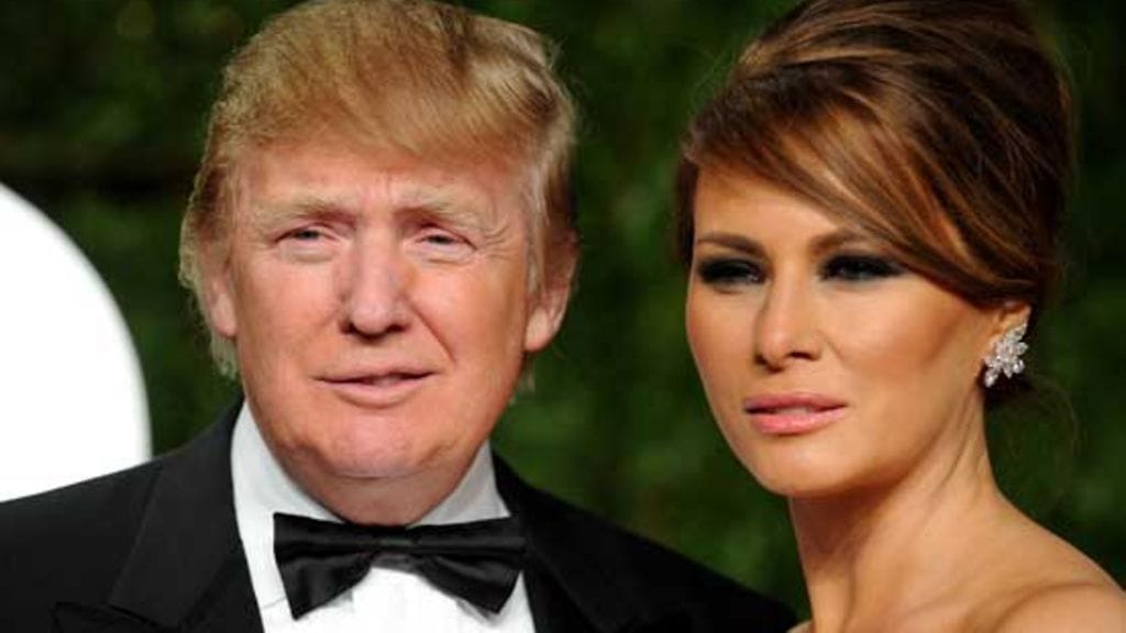 Melania Trump edustaa näyttävästi puolisonsa Donald Trumpin vierellä.