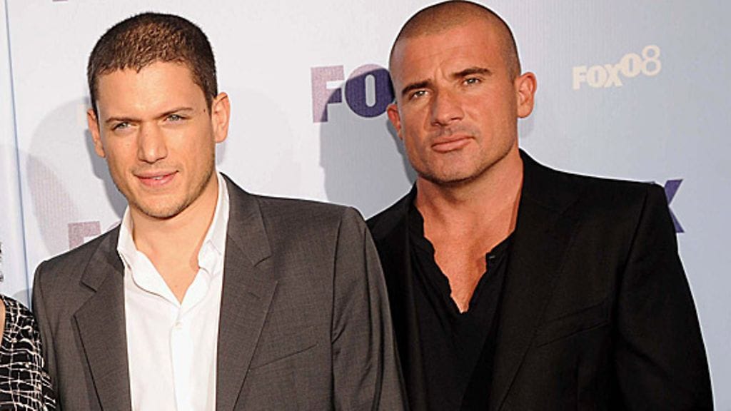 Wentworth Miller on välillä kasvattanut siilitukan. Oikealla Dominic Purcell.