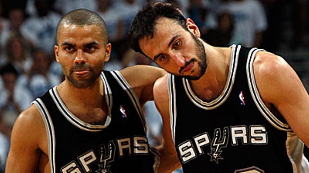 San Antonion Tony Parker ja Manu Ginobili, kuva: Chris Graythen / Getty