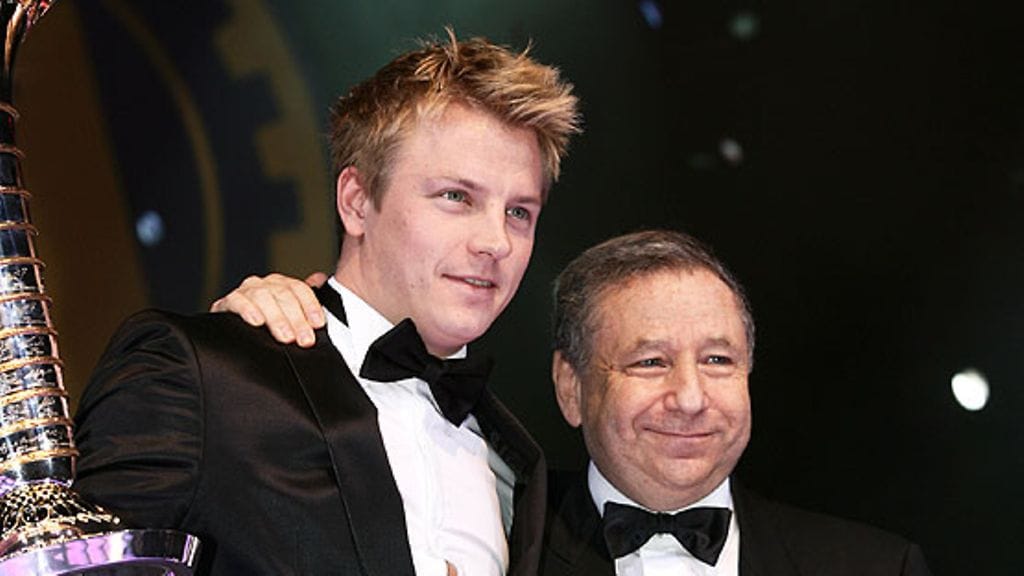 Kimi Räikkönen voitti maailmanmestaruutensa Jean Todtin viimeisellä tallipäälikkökaudella. Kuva: GETTY.