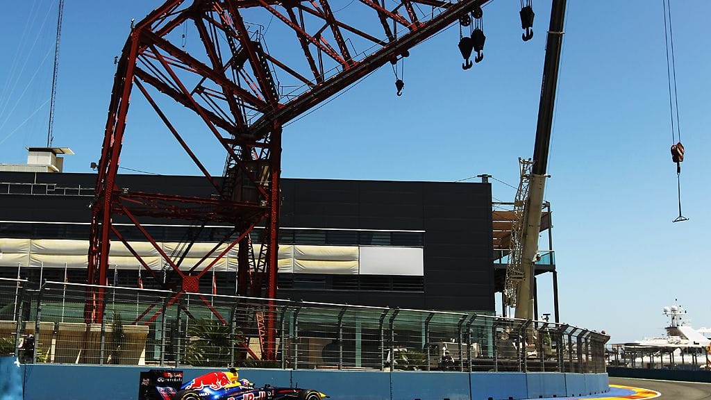 Mark Webber ajaa Valencian radalla 2011