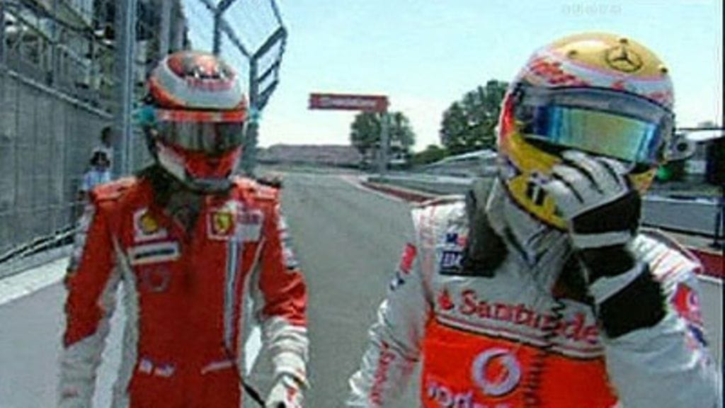 Kimi Räikkönen ja Lewis Hamilton (Kuva: MTV Oy)