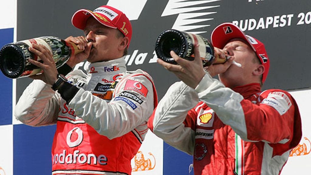 Heikki Kovalainen ja Kimi Räikkönen, kuva: Christopher Lee/Getty Images