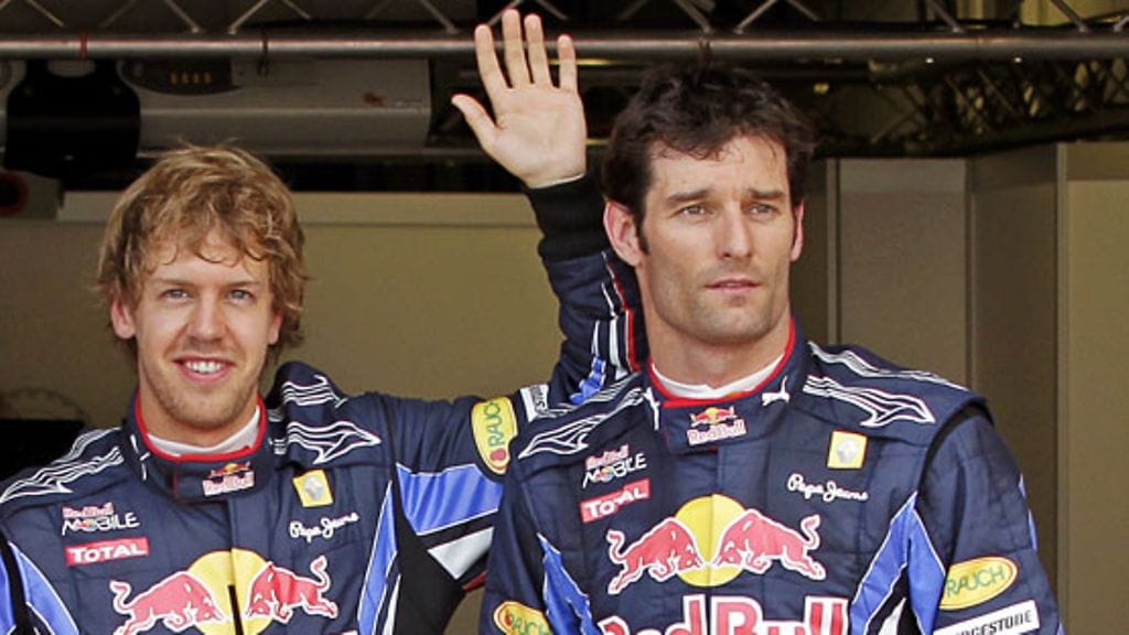 Sebastian Vettel ja Mark Webber, kuva: EPA/VALDRIN XHEMAJ