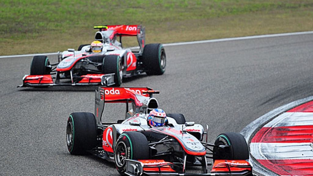 Jenson Button ja Lewis Hamilton, kuva: Clive Mason/Getty Images