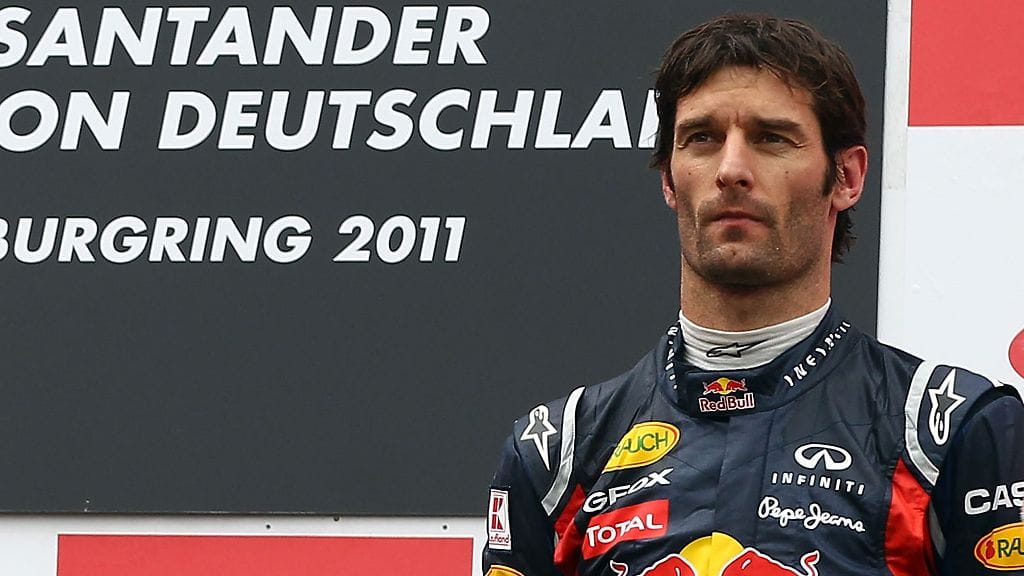 Mark Webber Saksan GP:n palkintopallilla