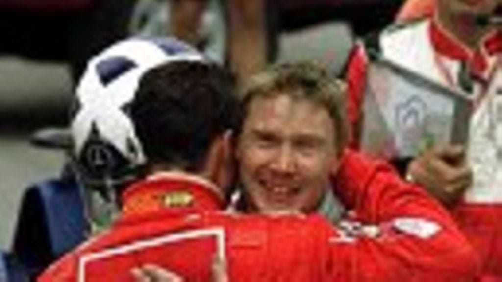 Häkkinen ja Schumi (Photo:Mark Thompson/ALLSPORT)