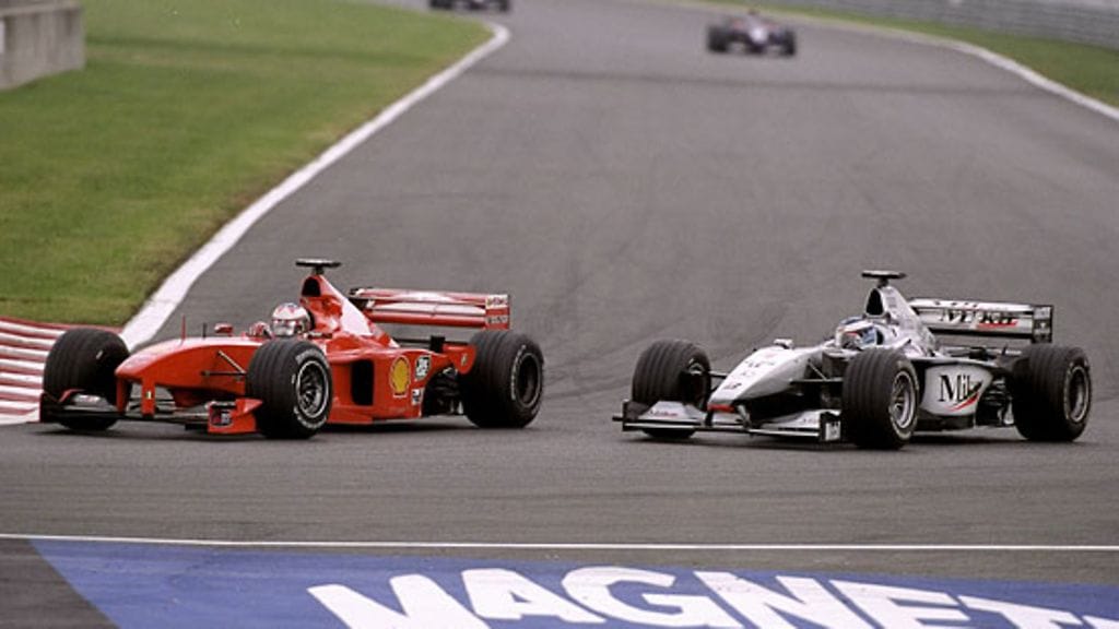 Schumi ja Häkkinen Ranskan GP:ssä 1999.