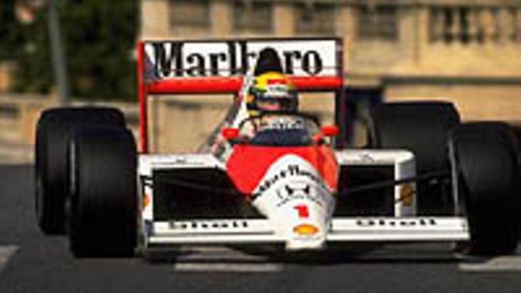 Senna ajaa McLarenilla 1989, Photo: Pascal Rondeau/Allsport