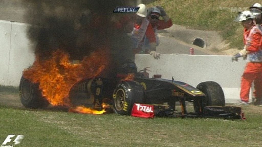 Nick Heidfeldin auto palaa