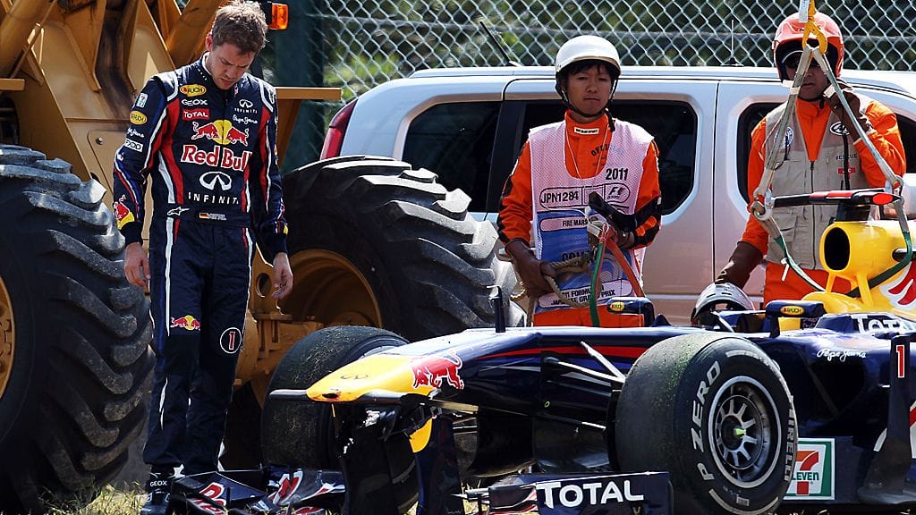 Perjantain harjoituksissa Sebastian Vettel joutui toteamaan rikkoneensa uudenmallisen etusiiven