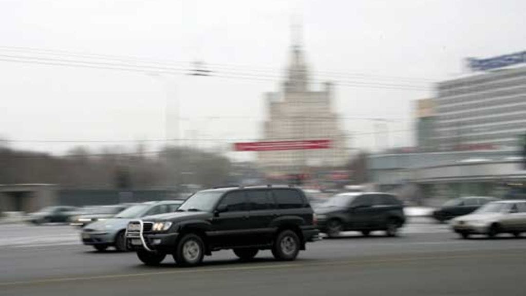 Luksusautoja Moskovassa.