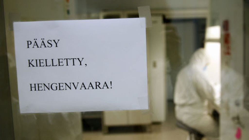 Rabies- eli raivotautilaboratorio Helsingissä.