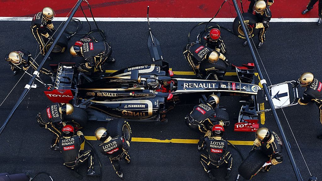 Renault-tallin varikkopysähdys