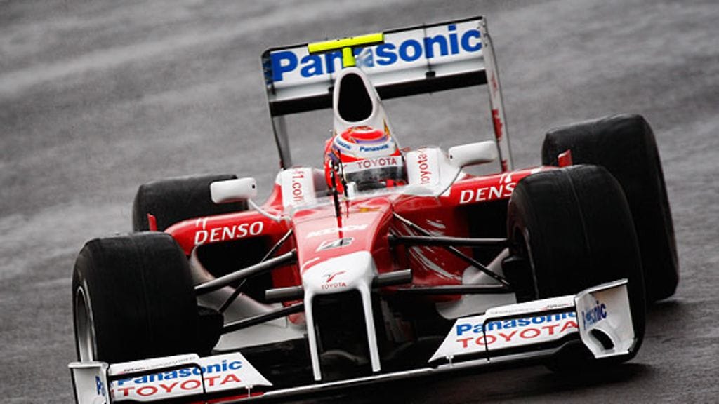 Kamui Kobayashi Toyotan ratissa, kuva: Mark Thompson/Getty Images