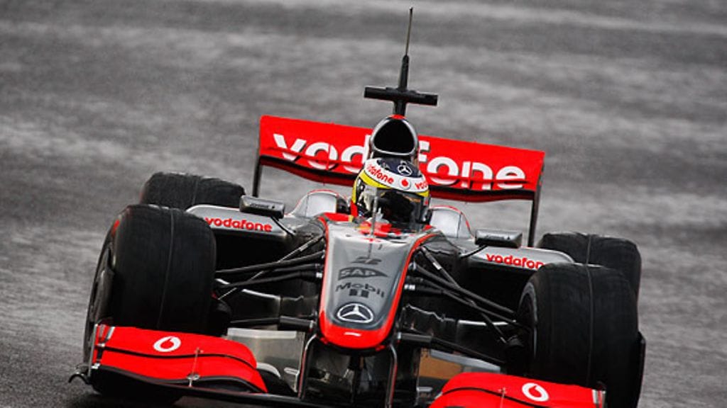Pedro de la Rosa McLarenin ratissa, kuva: Mark Thompson/Getty Images