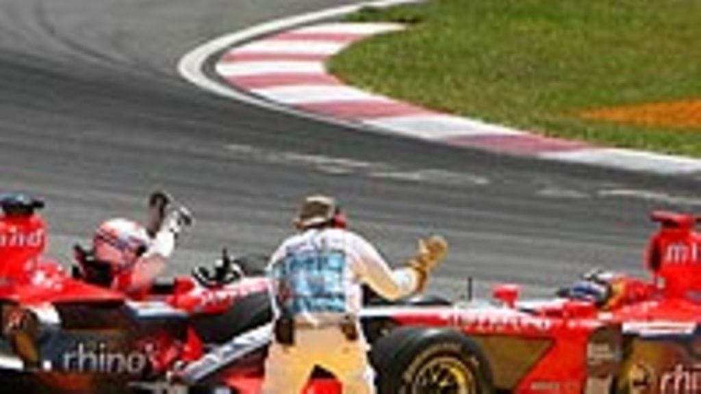 Christijan Albers ja Tiago Monteiro (Kuva: John Marsh/Getty Images)