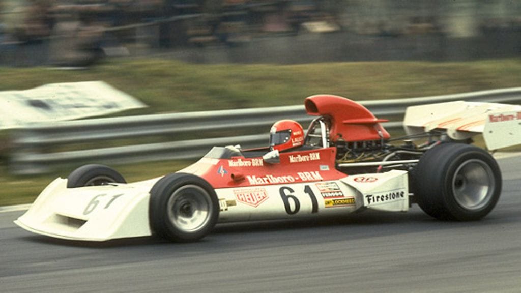 Niki Lauda, BRM, Britannian GP:ssä 1973.
