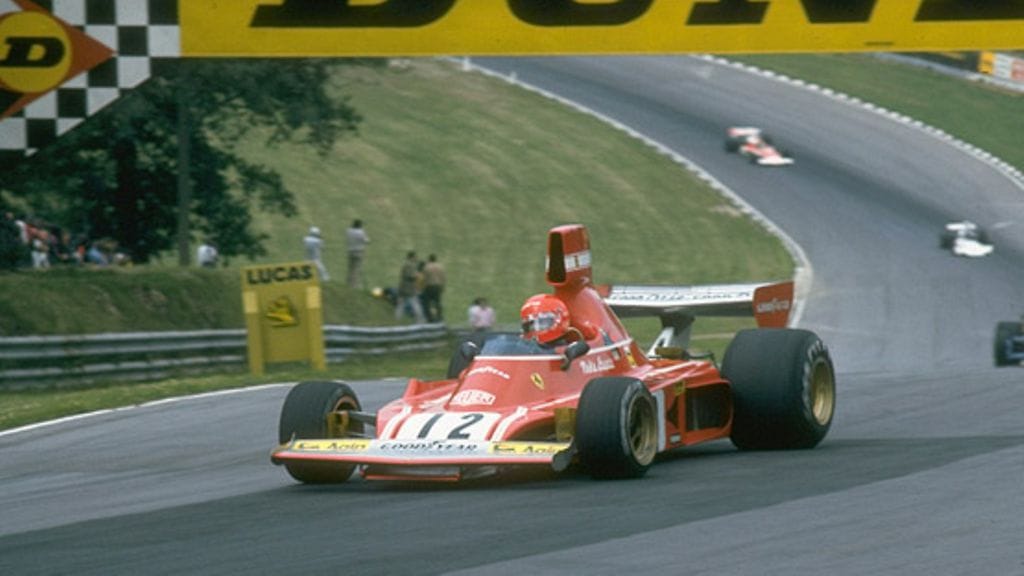 Niki Lauda, Ferrari, voitti Britannian GP:n vuonna 1974.