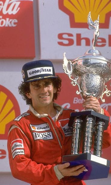 Alain Prost, McLaren, 1987 Brasilian GP.