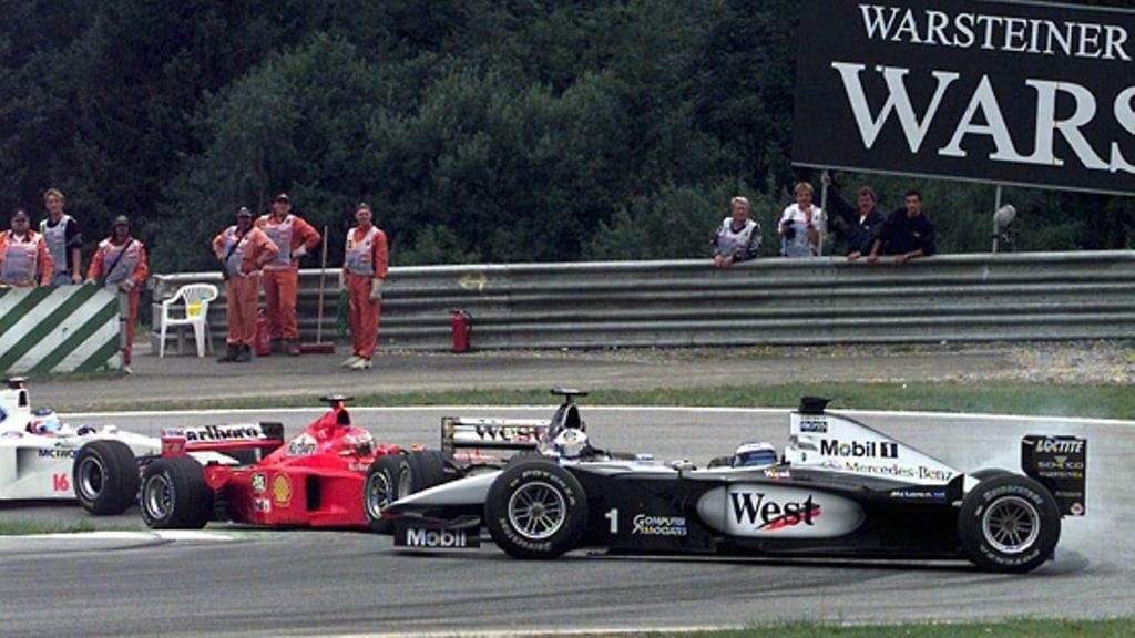 David Coulthard törmäsi Mika Häkkiseen Itävallassa 1999.