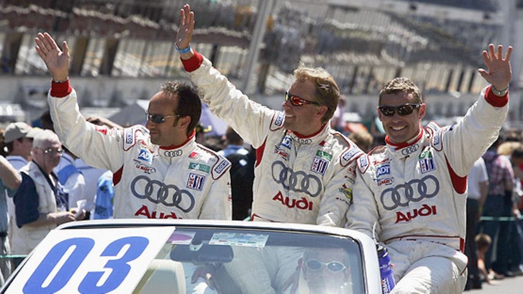 JJ Lehto voitti Le Mansin 24 tunnin ajon 2005.