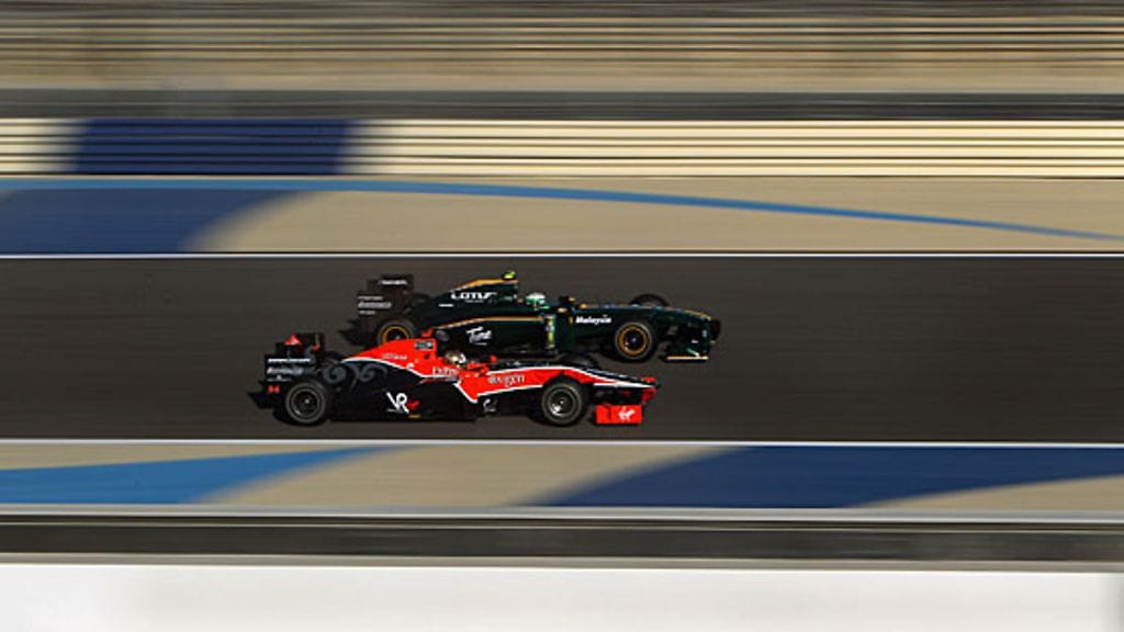 Timo Glock ja Heikki Kovalainen, kuva: Vladimir Rys/Bongarts/Getty Images