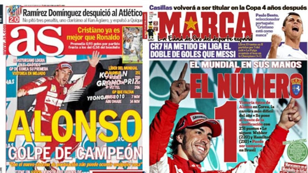 AS:n ja Marcan etusivut 25.10.2010.