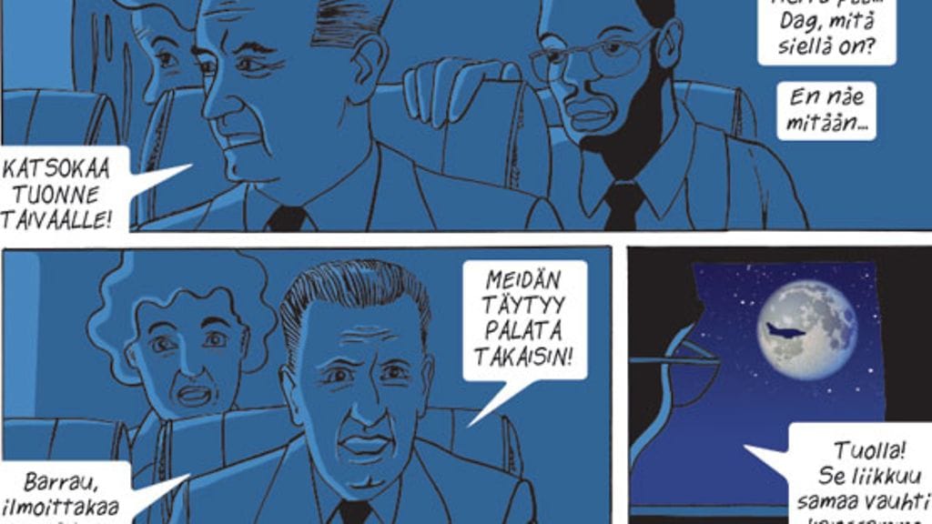 Kuvassa ote Ilpo Koskelan tulevasta Puolen auringon valtakunta -kirjasta.