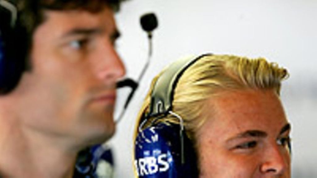 Mark Webber ja Nico Rosberg (Kuva: Clive Rose/Getty Images)