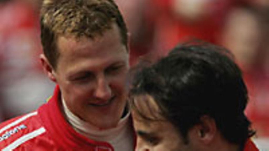 Michael Schumacher ja Felipe Massa, kuva: Paul Gilham/Getty Images