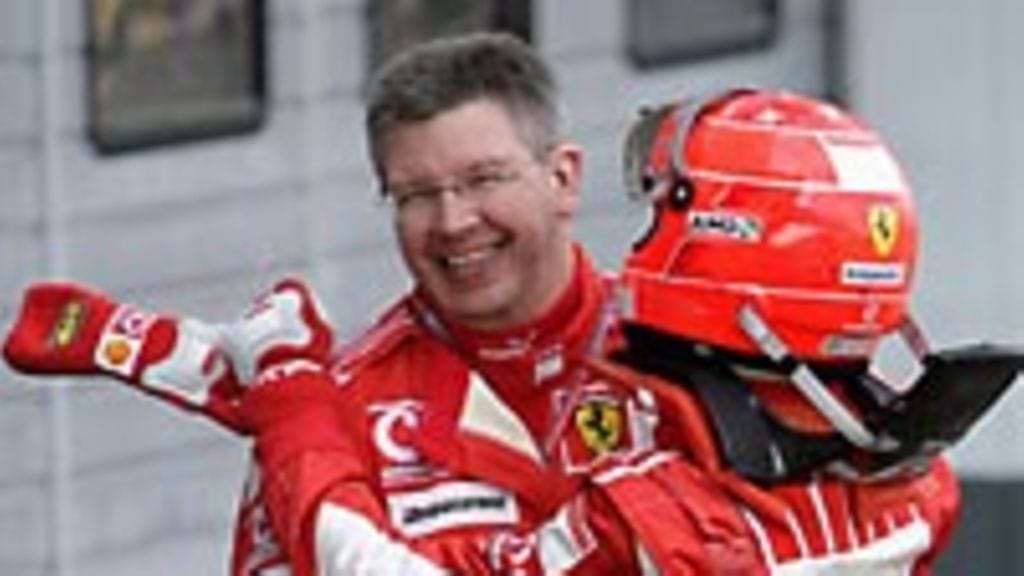 Ross Brawn ja Michael Schumacher, kuva: Mark Thompson/Getty Images