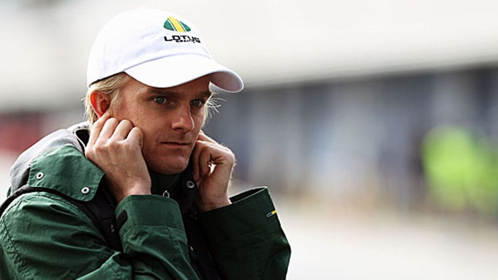 Heikki Kovalainen Lotuksen vermeissä Jerezin radalla. Kuva: Mark Thompson/GETTY.