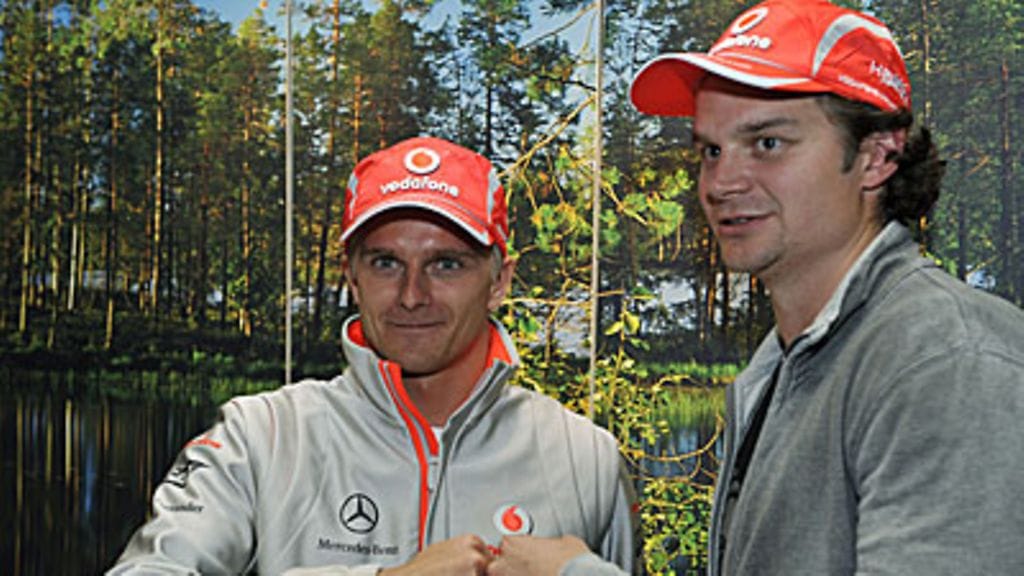 Heikki Kovalainen ja Janne Pesonen, kuva: Lehtikuva