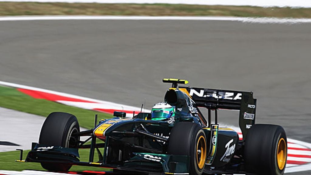 Heikki Kovalainen vauhdissa Lotuksellaan. Kuva: Malcolm Griffiths/GETTY.