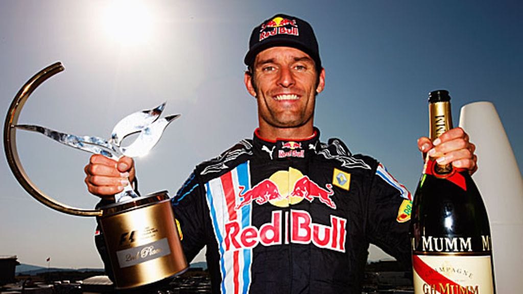 Mark Webberiä hymyilyttää Turkissa. Kuva: Mark Thompson/GETTY.