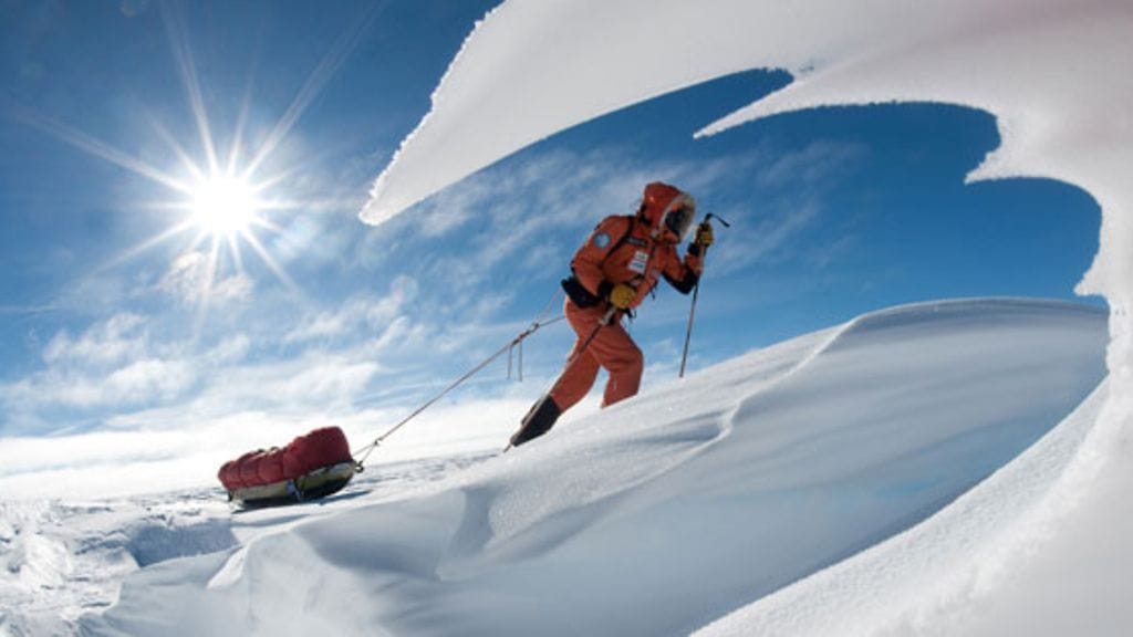 Poppis Etelämantereella.