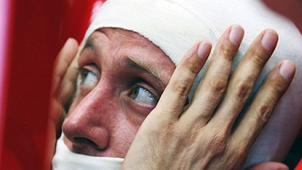 Luca Badoer Valencian varikolla. Kuva: Mark Thompson/GETTY.