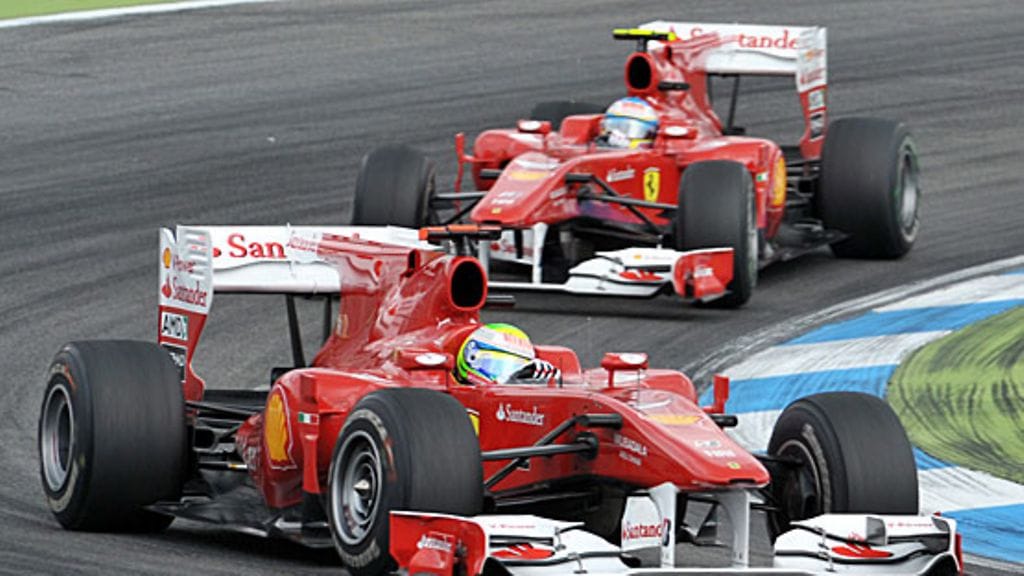 Felipe Massa ja Fernando Alonso Saksassa, kuva: EPA/CARMEN JASPERSEN