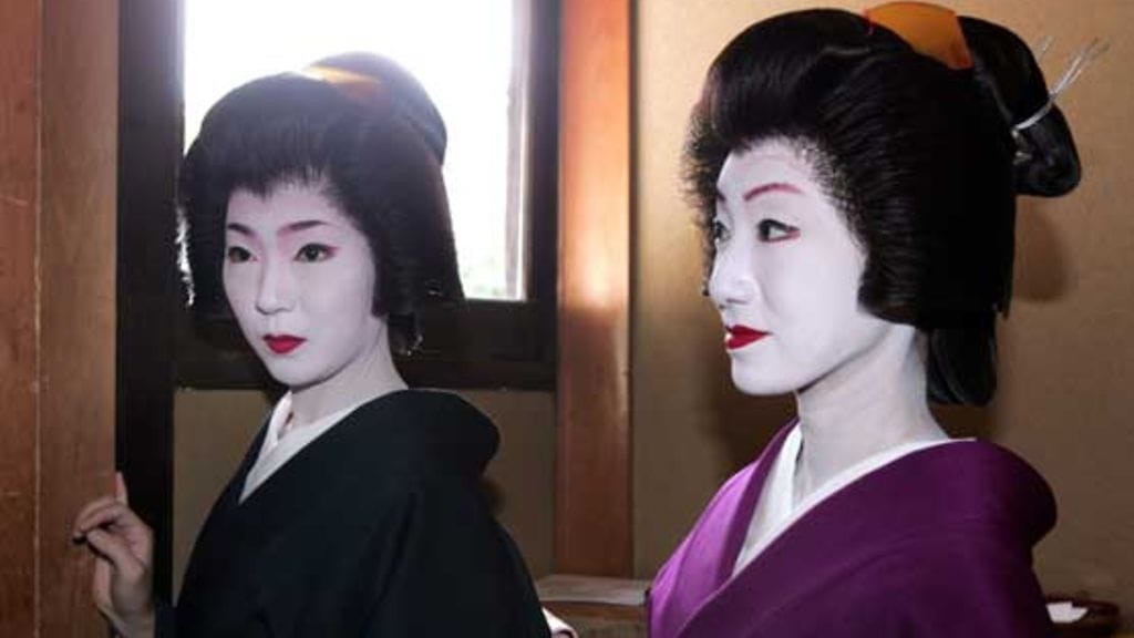 Geishoja japanilaisessa ravintolassa Kiotossa.