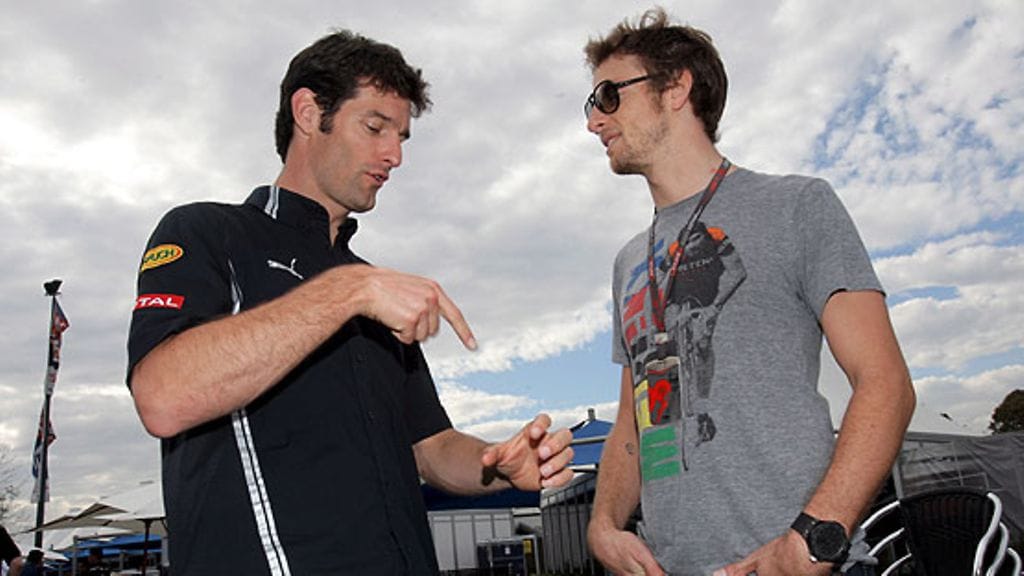 Mark Webber ja Jenson Button, kuva: EPA/JENS BUETTNER