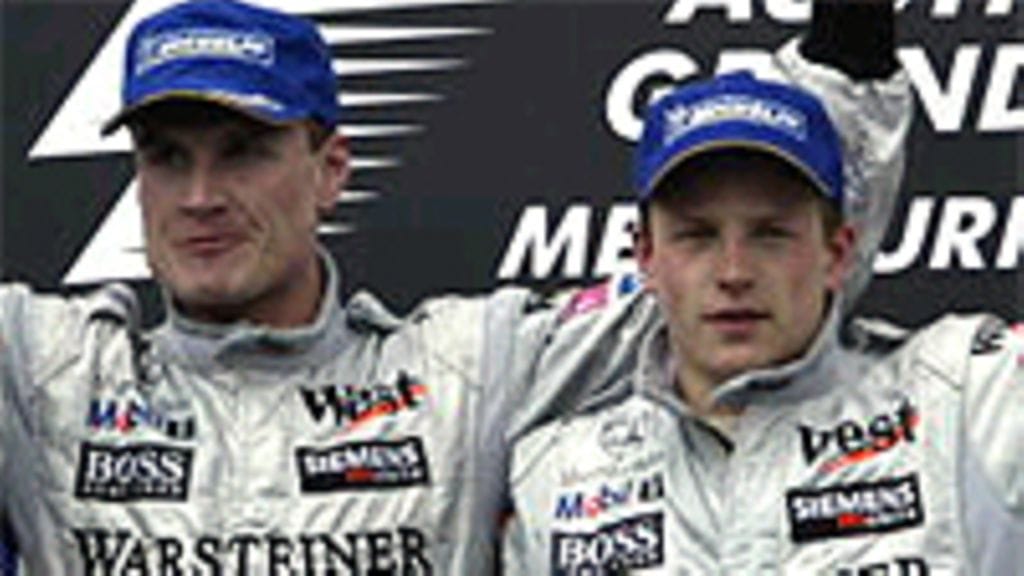 David Coulthard, Kimi Räikkönen, photo: Clive Rose / Getty Images