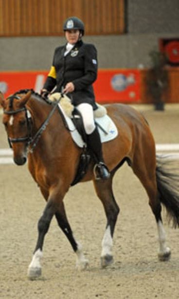 Vammaisratsastuksen EM-kisat Moorsele 2011, Katja Karjalainen ja Rosie, EM-pronssia.