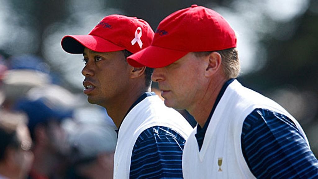Tiger Woods ja Steve Stricker, kuva: Scott Halleran/Getty Images