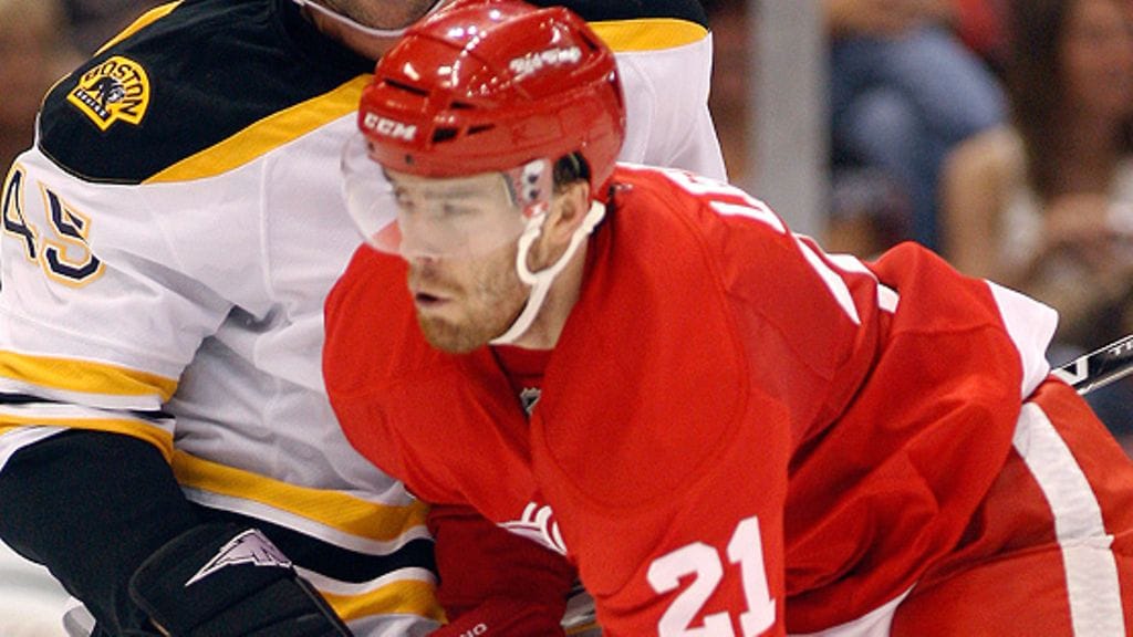 Ville Leino ehti kantaa Detroitin punanuttua harjoituskaudella. (Photo: Claus Andersen / Getty Images)