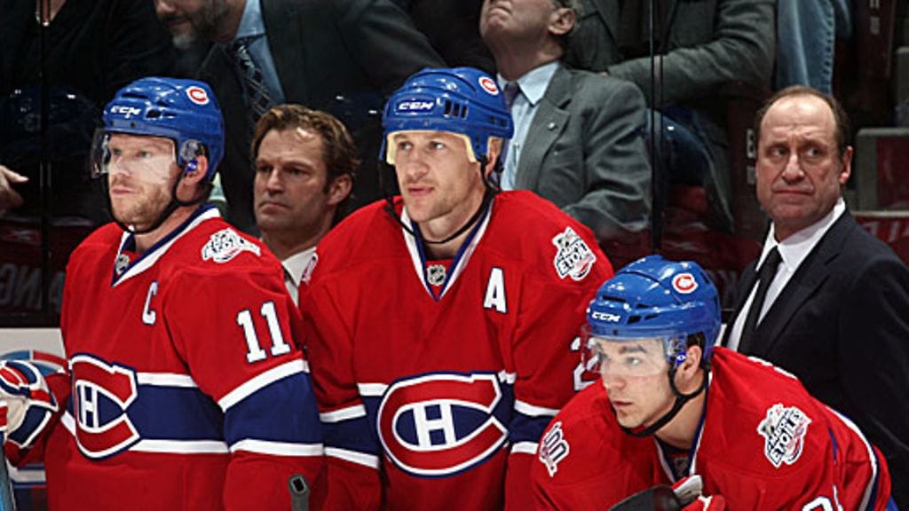 Saku Koivu (vas.) ja Bob Gainey taustalla. Kuva: Andre Ringuette/GETTY.
