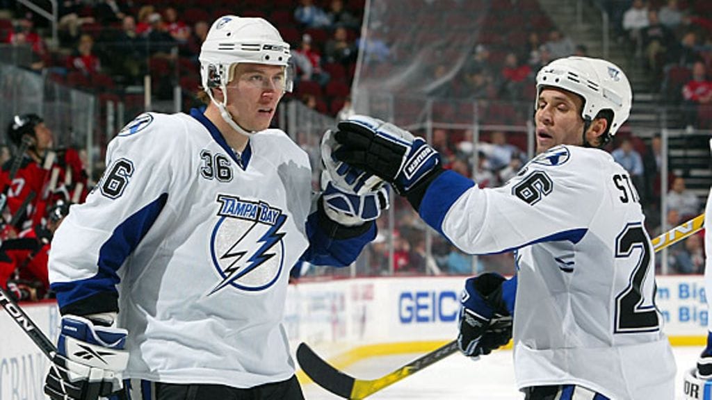 Jussi Jokinen ja Martin St. Louis, kuva: Jim McIsaac/Getty Images