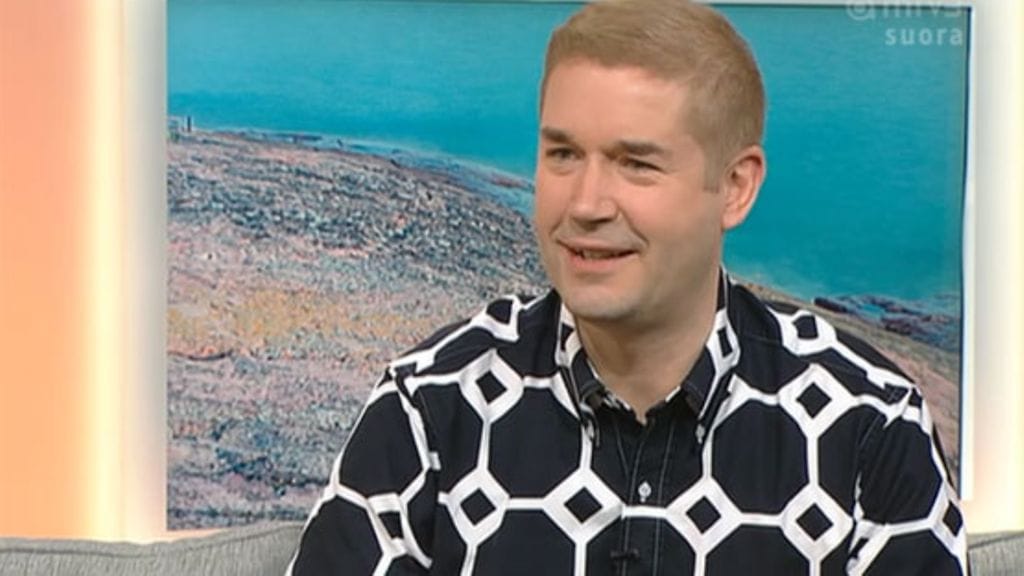 Studio55.fi-lähetyksen vieras Marco Bjurström.