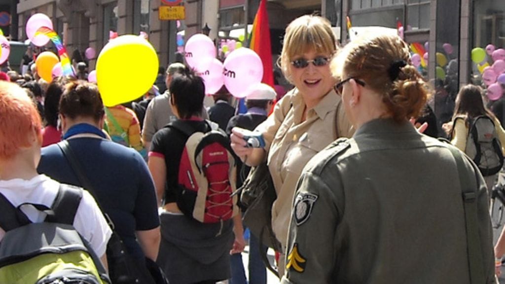 Milla Louhi Pride-tapahtumassa.