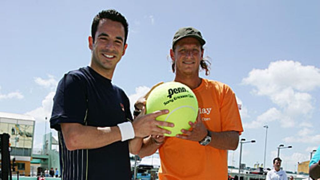 Helio Castroneves ja David Nalbandian, kuva: Robert Laberge/Getty Images